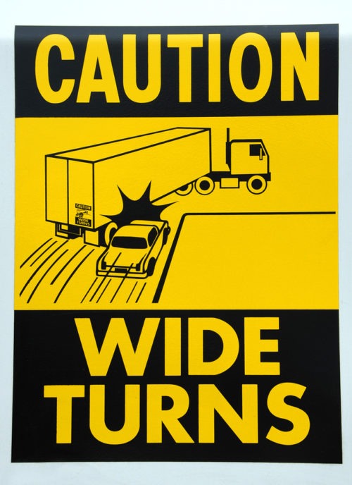 How to safely complete a left turn in a tractor trailer