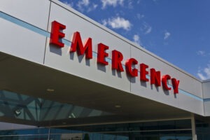 An emergency entrance sign at a hospital. A catastrophic accident lawyer in Southwest Florida can help victims recover compensation for their injuries.